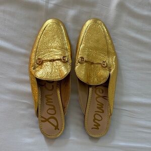 Sam Edelman Metallic Gold Loafers